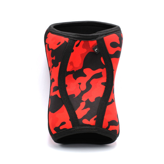 Red Sublimated 7mm Neoprene Knee Sleeves, Knee Compression Sleeves 