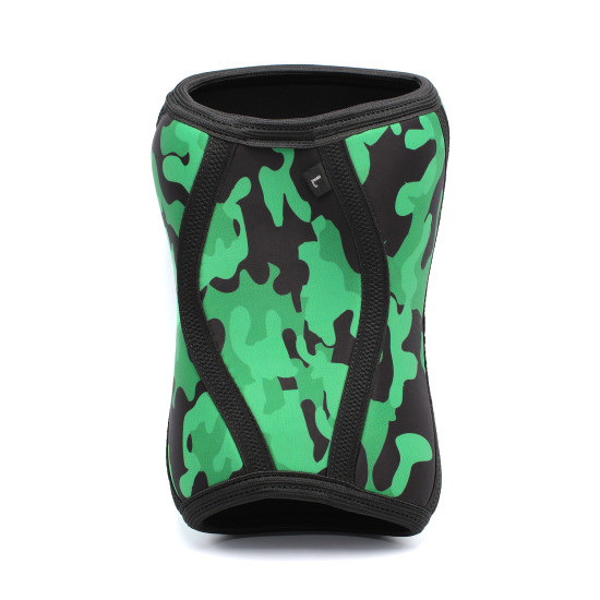 Green Sublimated 5mm Neoprene Knee Sleeves, Knee Compression Sleeves