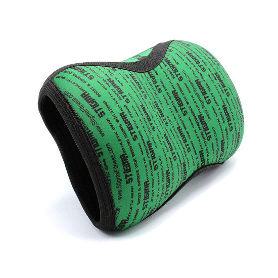 Green Sublimated 5mm Neoprene Knee Sleeves, Knee Compression Sleeves