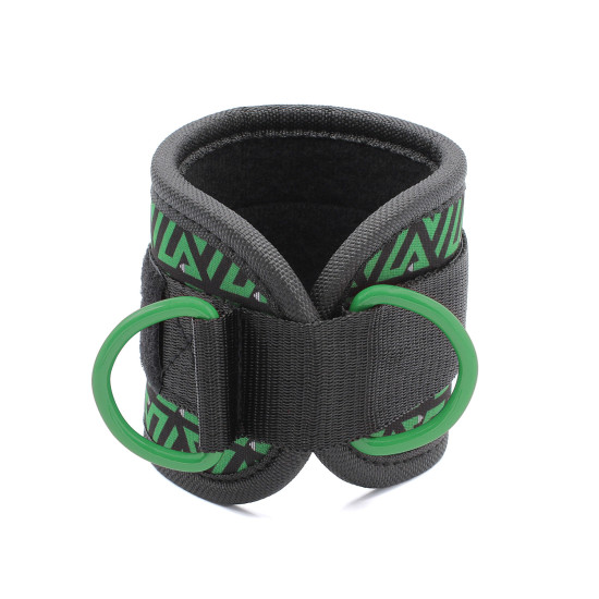 7mm Neoprene Padded Pro Ankle Straps, Green Sublimated Lower Body Exercise Ankle Straps.