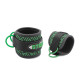 7mm Neoprene Padded Pro Ankle Straps, Green Sublimated Lower Body Exercise Ankle Straps.